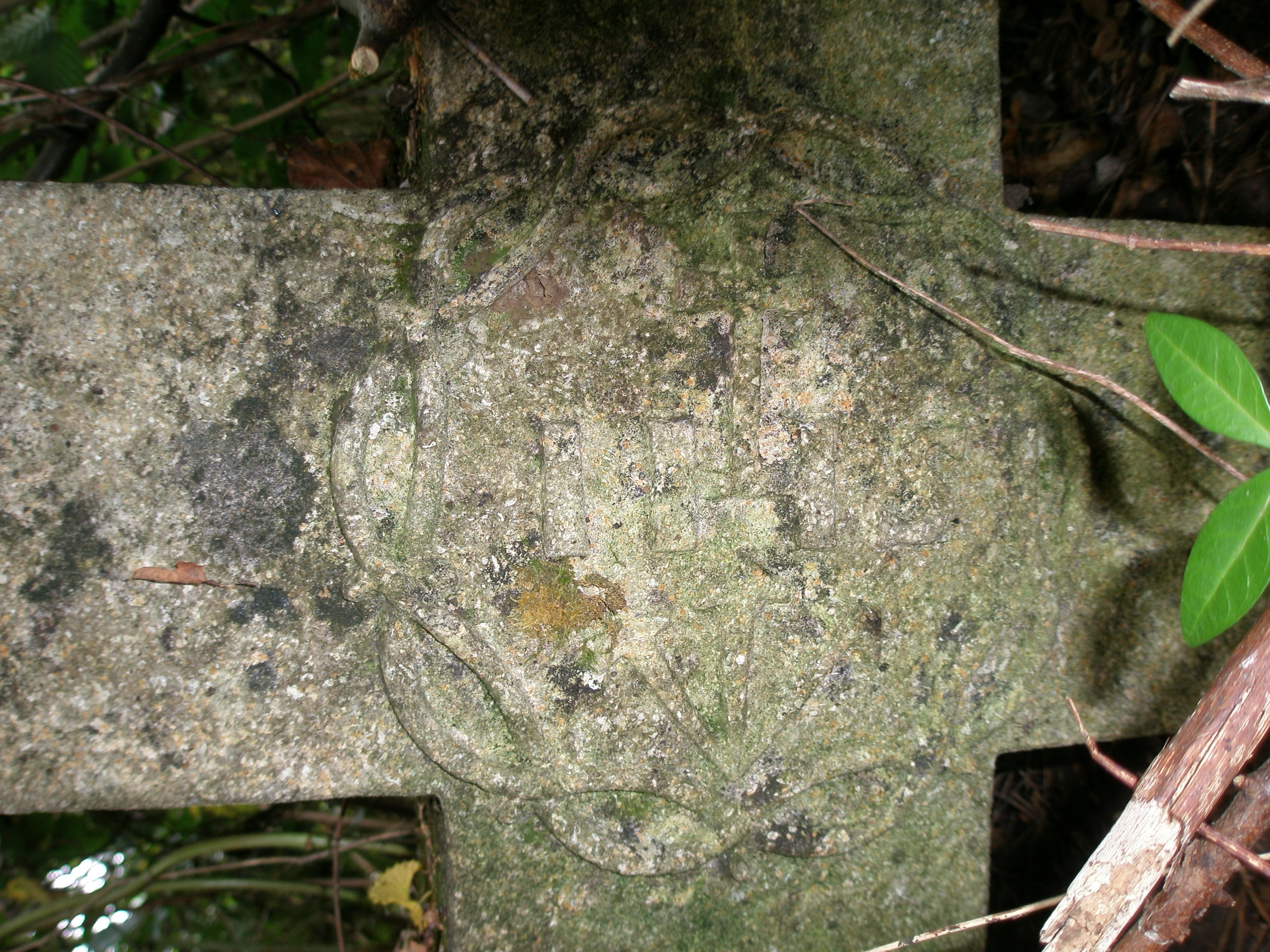 Fragment of a tombstone of Feliks Bałkowski, cemetery in Potok Złoty, state from 2006