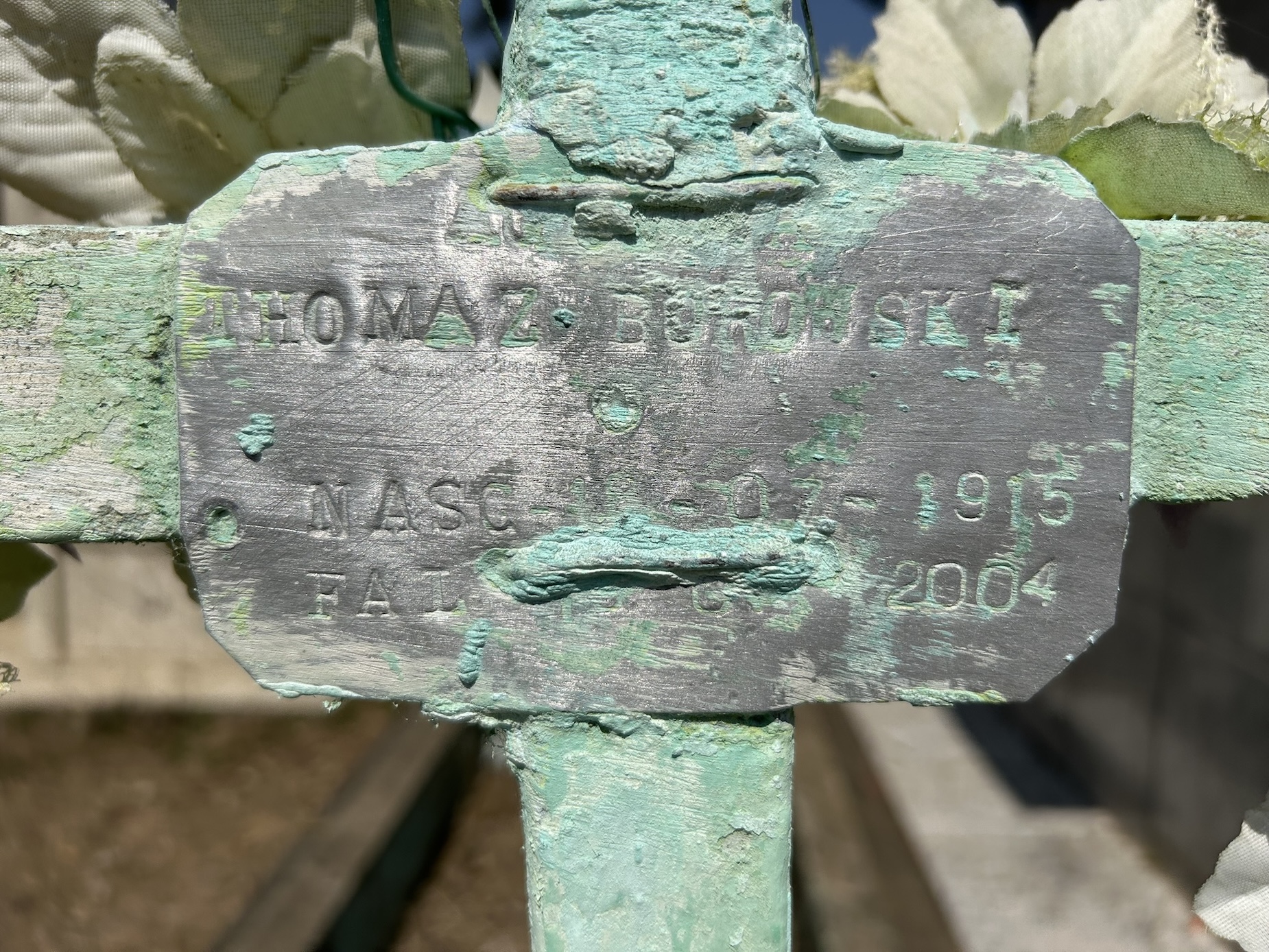Photo showing Nagrobek Tomasza Borowskiego