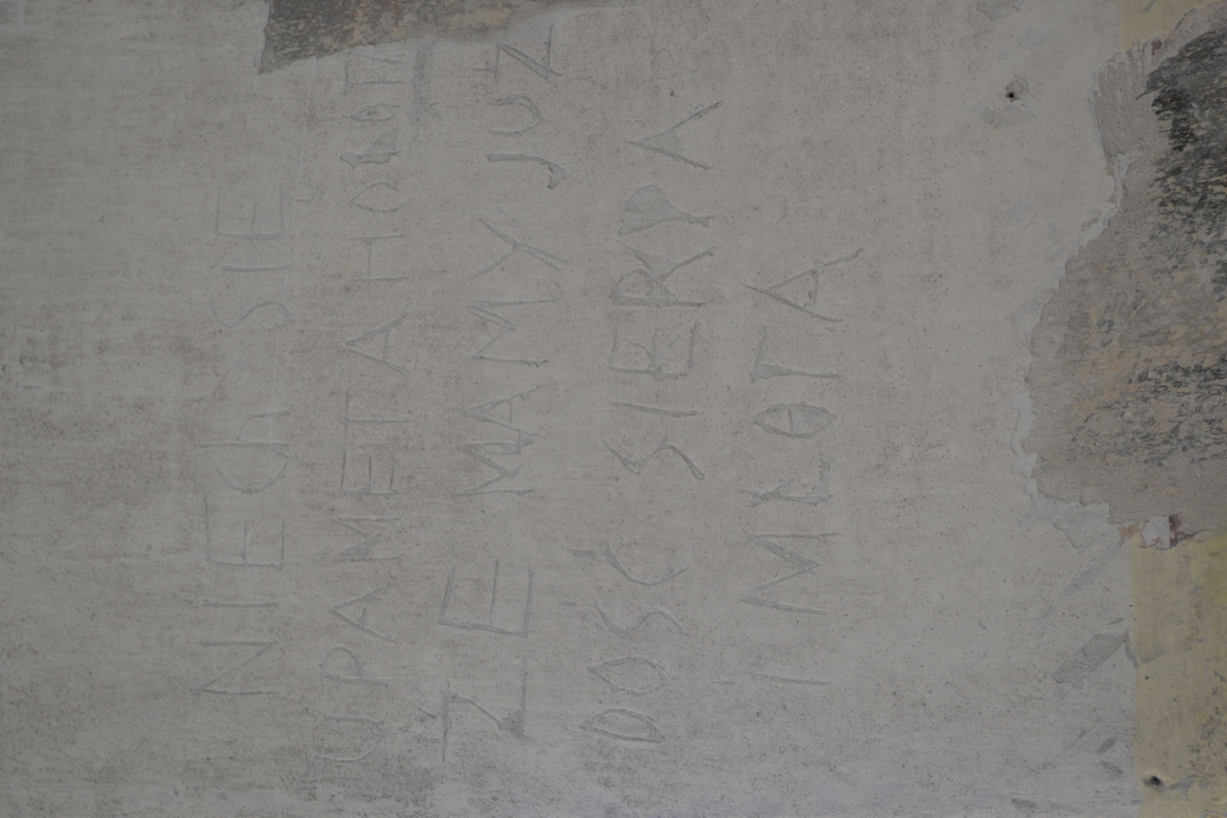 Inscription on a wall with the text: 'NIECH SIĘ UPAMĘTA HOŁOTA ŻE MAMY JUŻ DOŚĆ SIERPA I MŁOTA'.