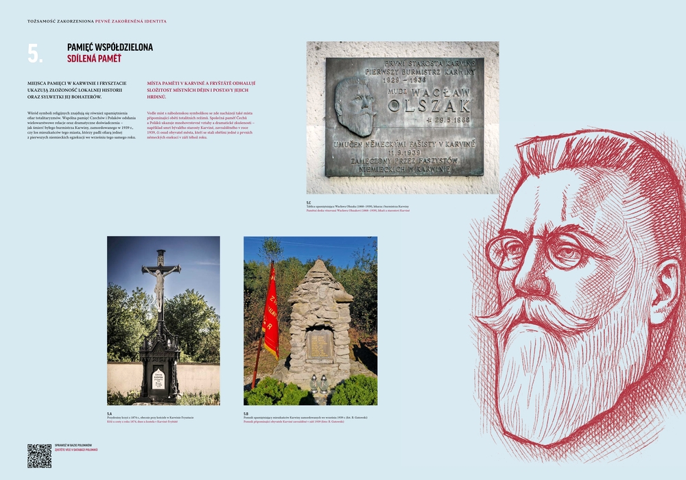 Fotografia przedstawiająca Wacław Olszak i dawna Karwina