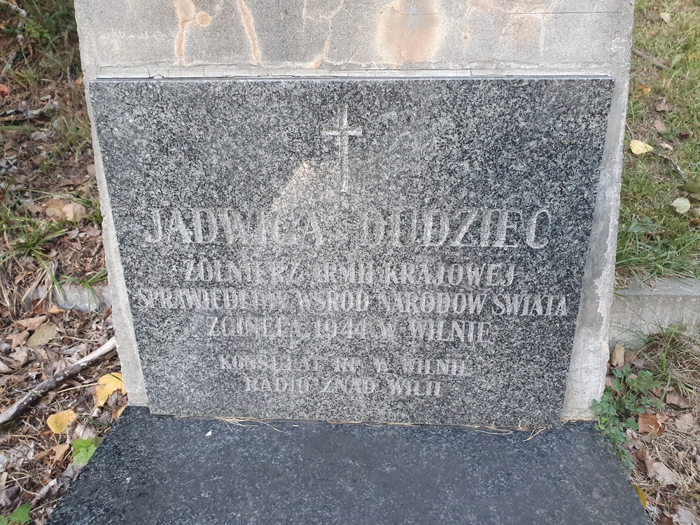 Photo showing Tomb of a Home Army soldier in the Nowa Rossa cemetery