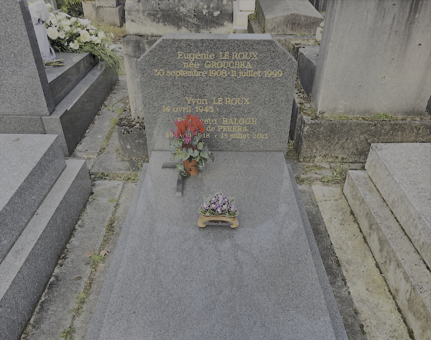 Fotografia przedstawiająca Nagrobek Enriquety Balogh, Eugenii Gruszki i Yvona Le Roux