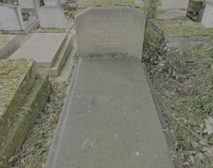 Nagrobek Miny i Nissima Avramovów oraz Manii Finkielsztejn. Kamień ma schodkową podstawę i niską poprzeczną stelę ze ściętymi rogami. Na steli widoczna inskrypcja.