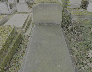 Nagrobek Miny i Nissima Avramovów oraz Manii Finkielsztejn. Kamień ma schodkową podstawę i niską poprzeczną stelę ze ściętymi rogami. Na steli widoczna inskrypcja.