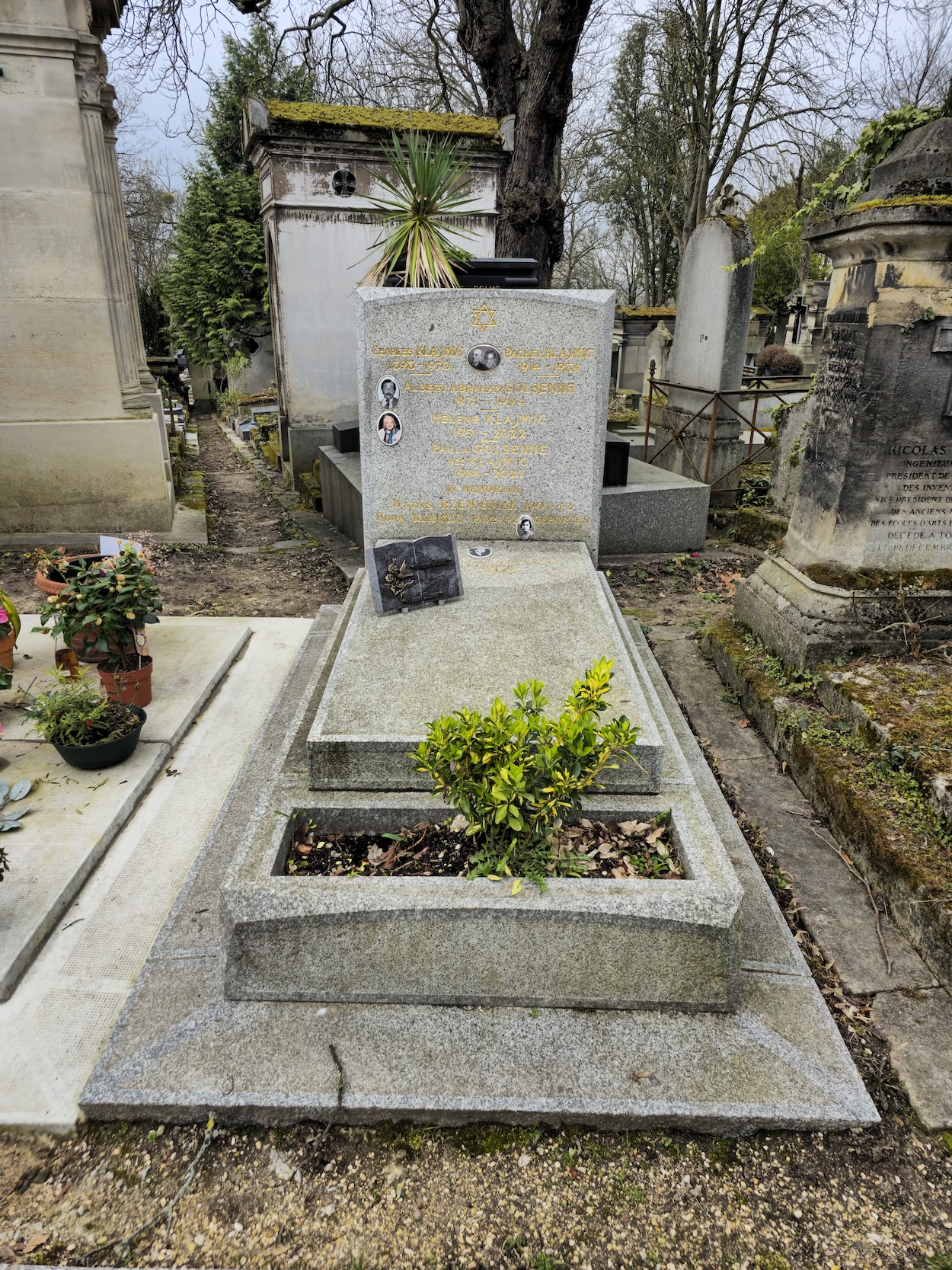 Photo montrant Nagrobek rodziny Klajmiców oraz Alberta Golsenne’a i Mateusza Rzemieniaka