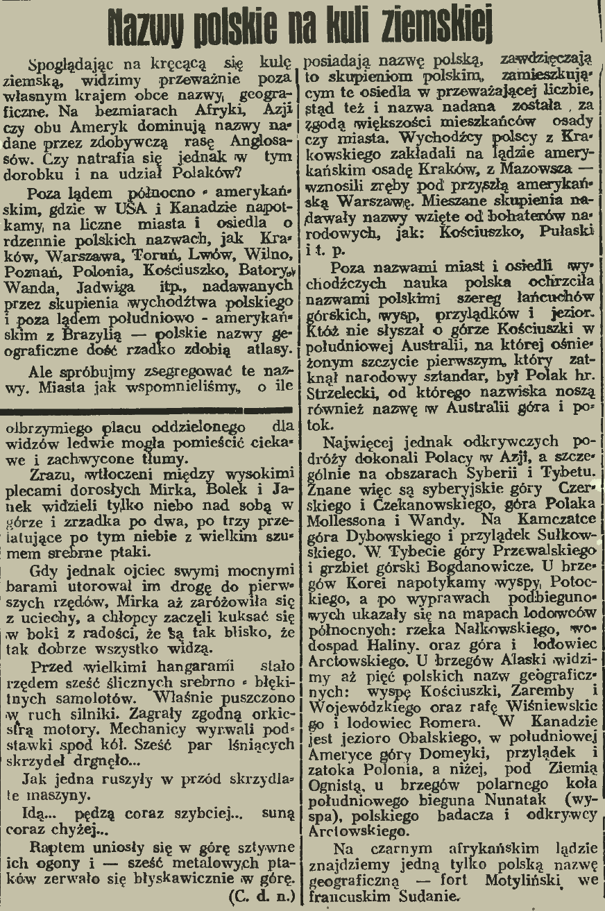 Photo montrant Nazwy polskie na kuli ziemskiej