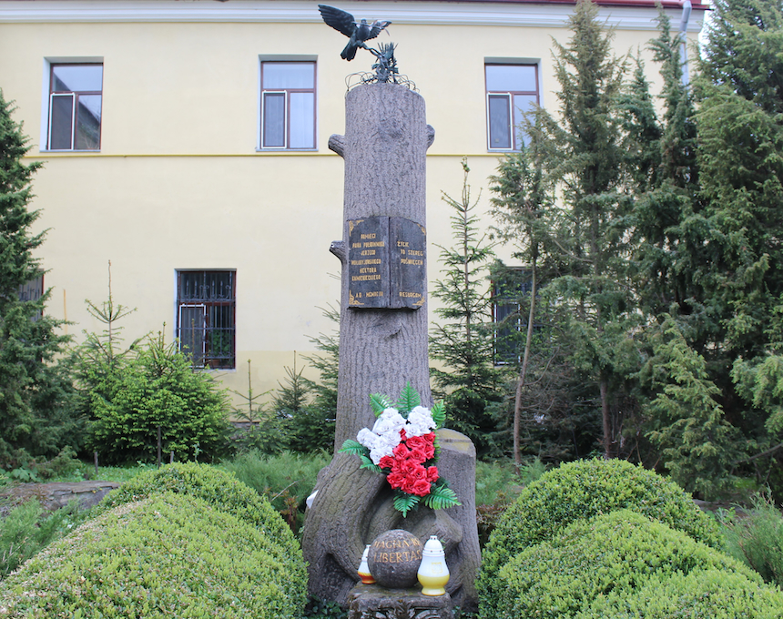 Fotografia przedstawiająca Pomnik Jerzego Wołodyjowskiego w Kamieńcu Podolskim