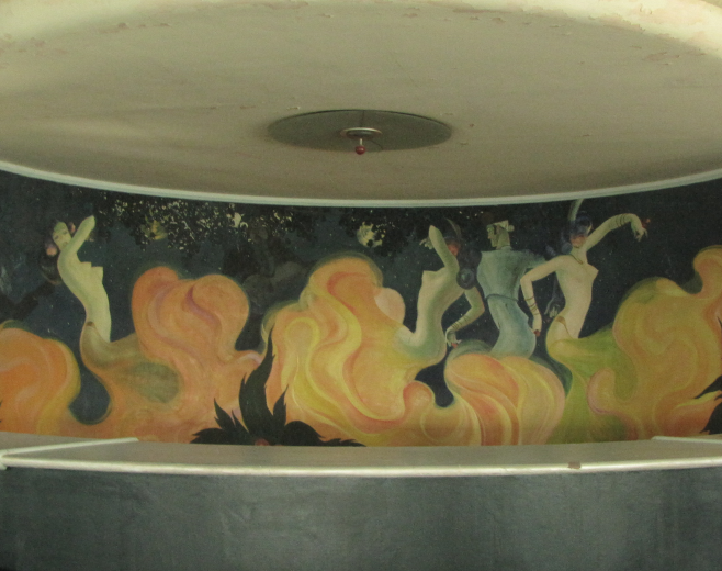 Fotografia przedstawiająca Obrazy Stefana Norblina w pałacu Morvi w Indiach