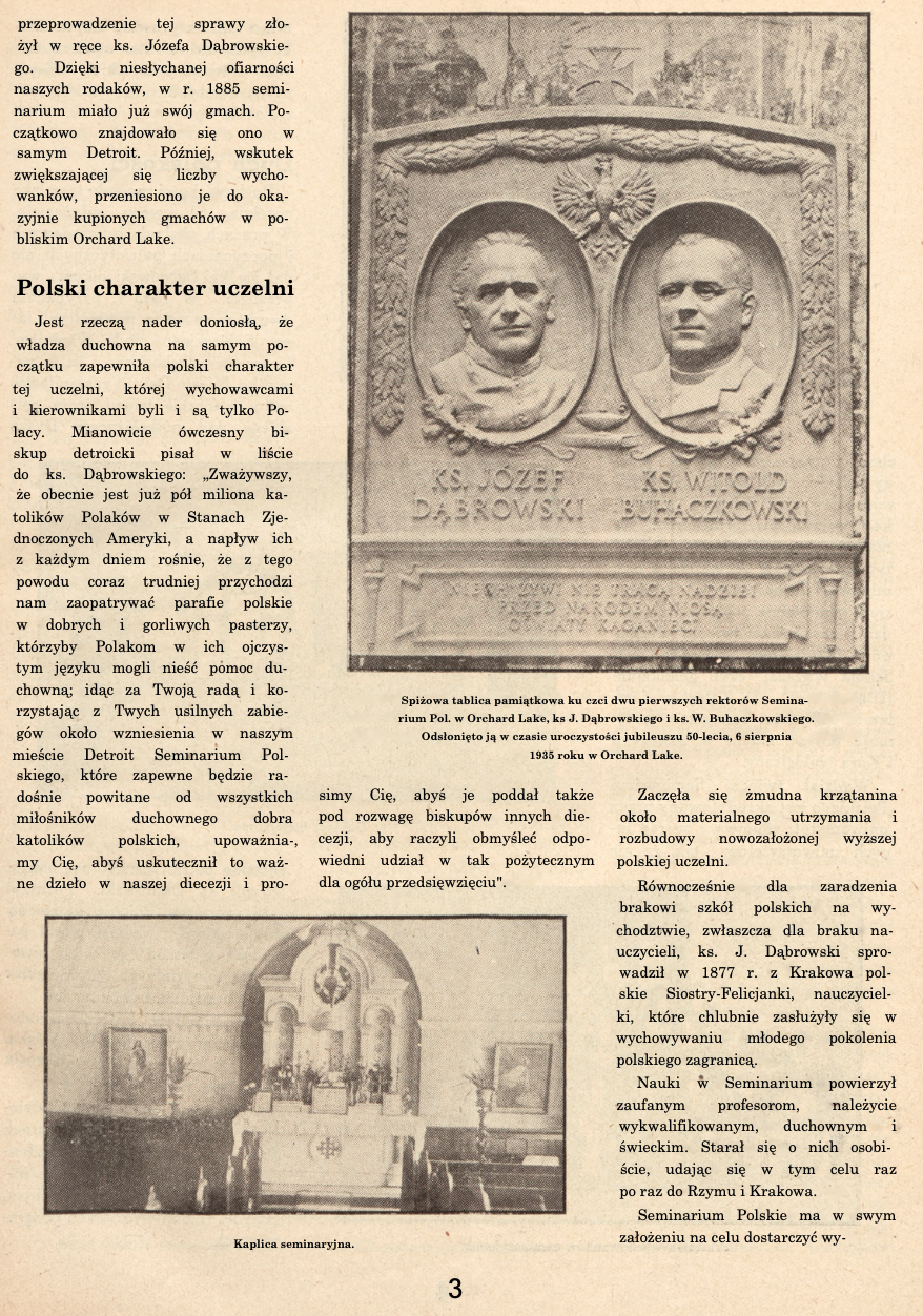 Photo montrant Seminaria polskie w USA