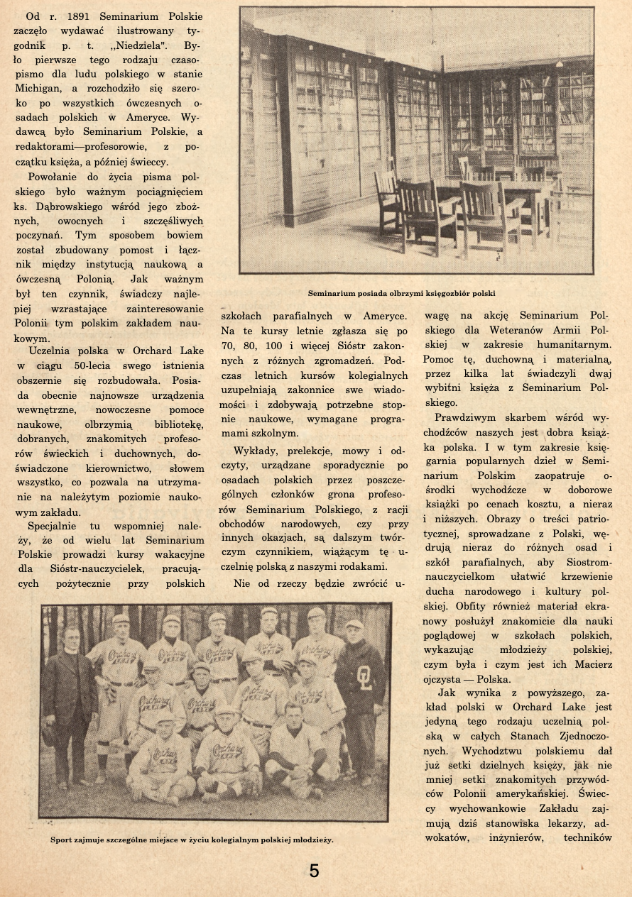 Photo montrant Seminaria polskie w USA