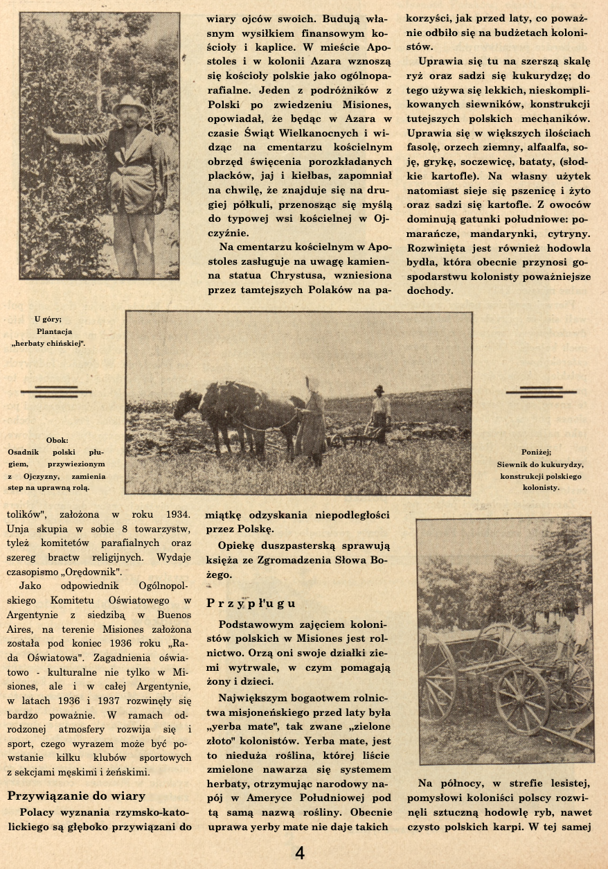 Photo showing 40 lat osadnictwa polskiego w Argentynie