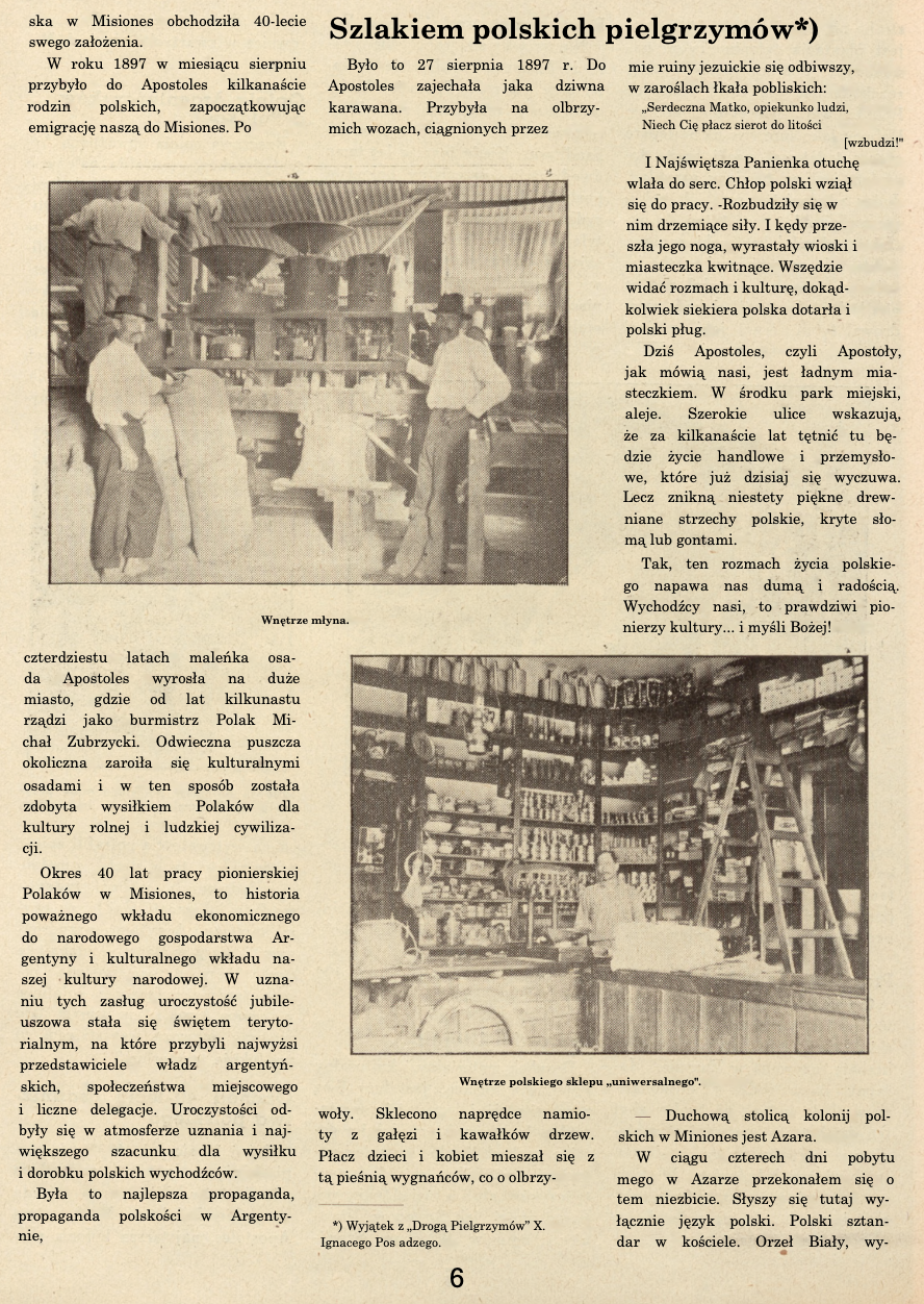 Photo showing 40 lat osadnictwa polskiego w Argentynie