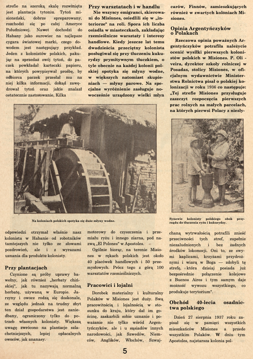 Photo showing 40 lat osadnictwa polskiego w Argentynie