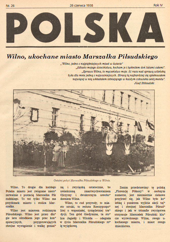 Photo showing Wilno Piłsudskiego