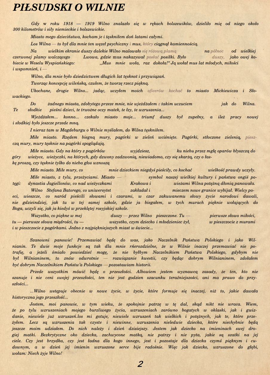 Photo showing Wilno Piłsudskiego