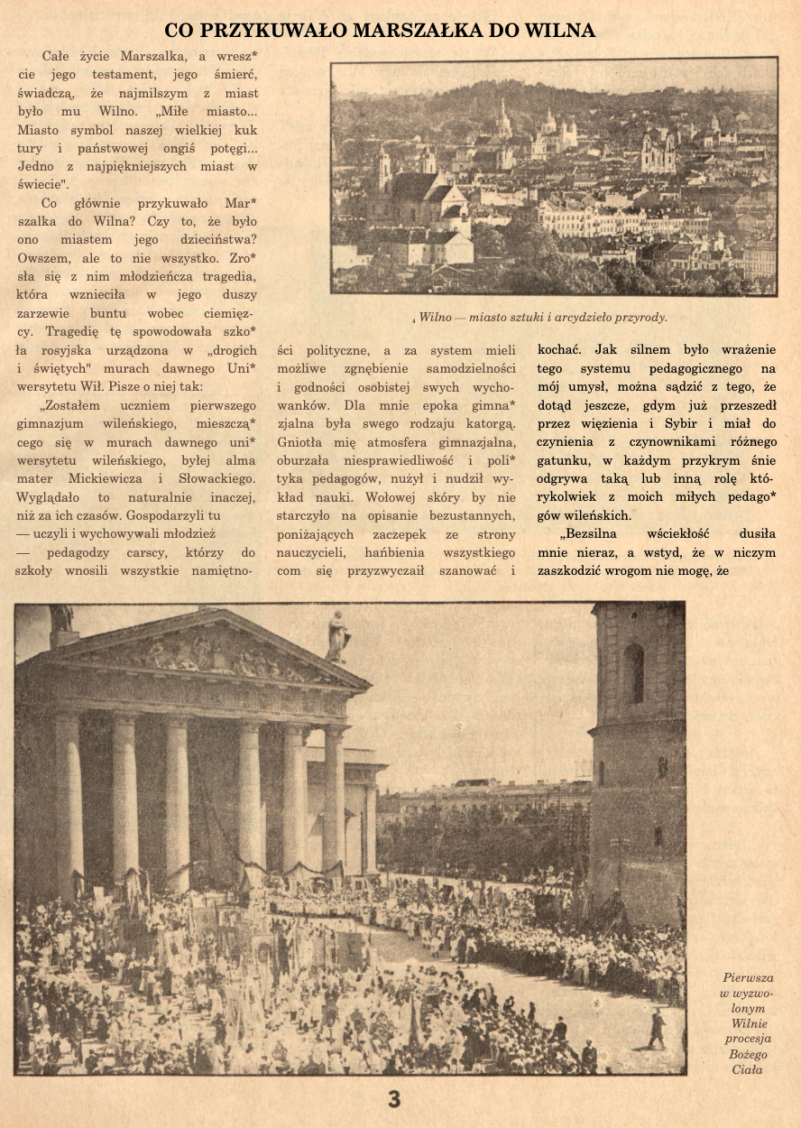 Photo showing Wilno Piłsudskiego