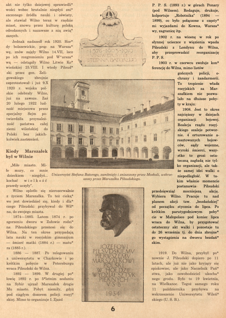 Photo showing Wilno Piłsudskiego