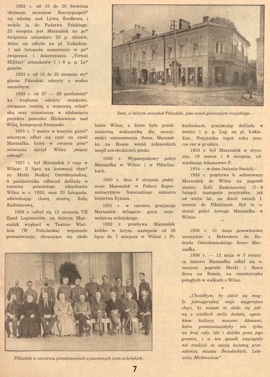 Photo showing Wilno Piłsudskiego