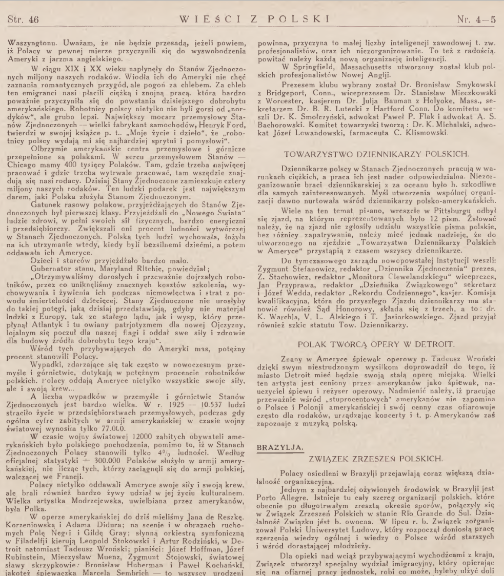 Photo montrant Z kronik polonijnych: Polski budowniczy mostów, historia polonii amerykańskiej i opera w Detroit