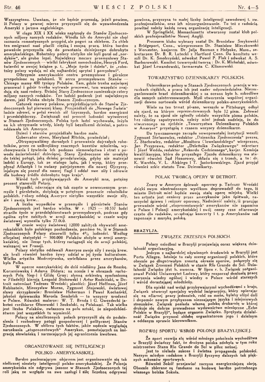 Photo showing Z kronik polonijnych: Polski budowniczy mostów, historia polonii amerykańskiej i opera w Detroit