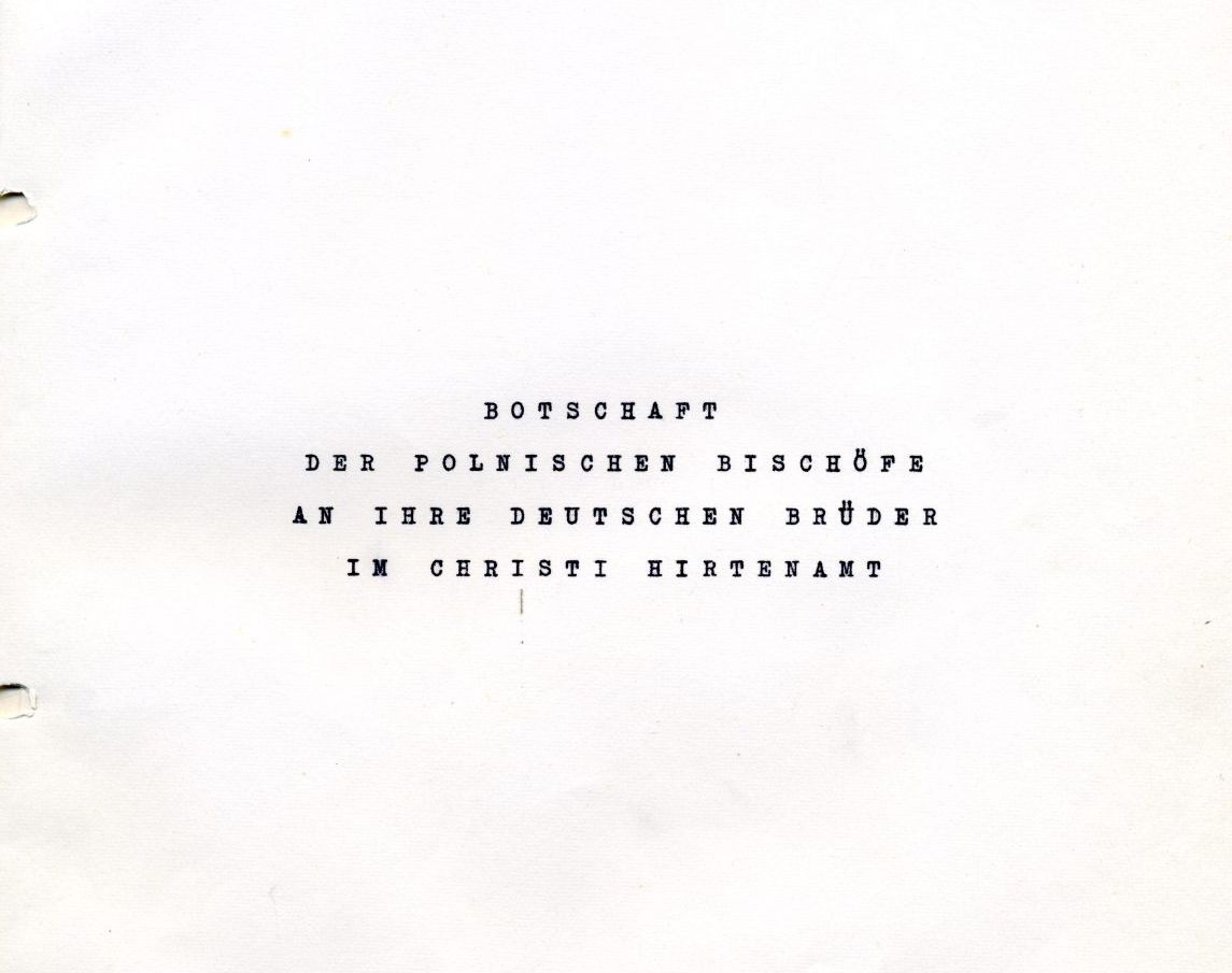 Fotografia przedstawiająca Historia dwóch listów. Korespondencja biskupów polskich i niemieckich z 1965 roku