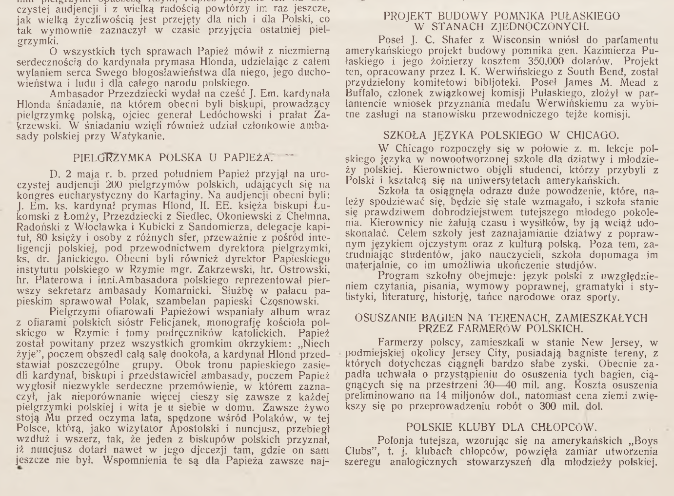 Photo montrant Z kronik polonijnych: pomnik Pułaskiego, polska szkoła w Chicago