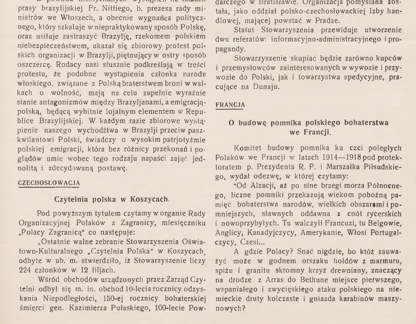 Fotografia przedstawiająca Z kronik polonijnych: pomnik polskiego bohaterstwa we Francji