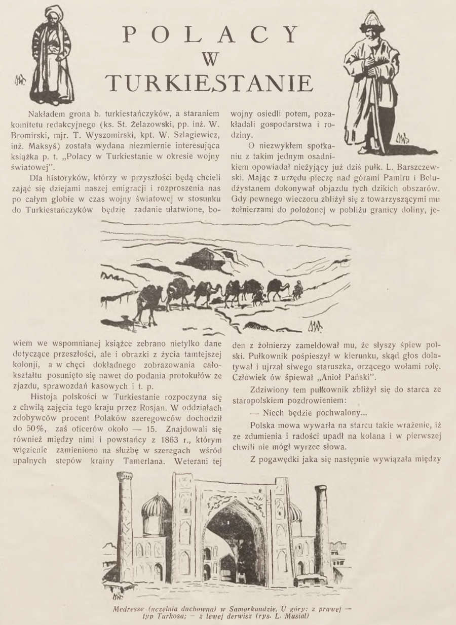 Photo showing Poles in Turkestan