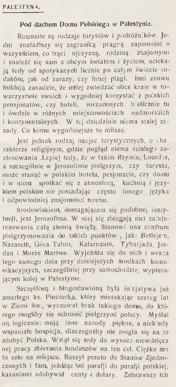 Photo montrant Z kronik polonijnych: Dom Polski w Palestynie