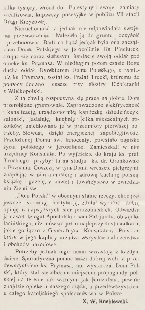Photo montrant Z kronik polonijnych: Dom Polski w Palestynie