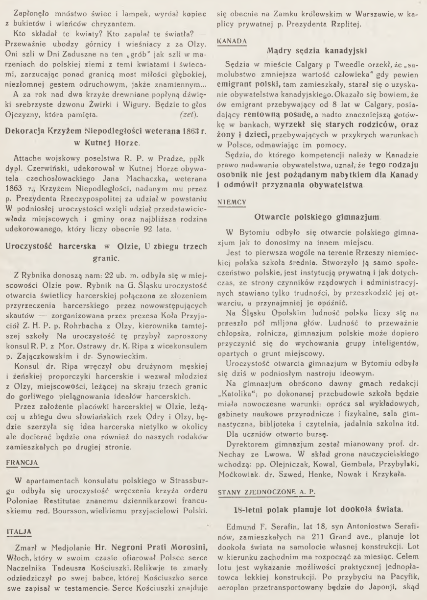 Photo showing From the chronicles of the Polish community: Polish churches in London and Porto Alegre, the first grammar school in the Reich