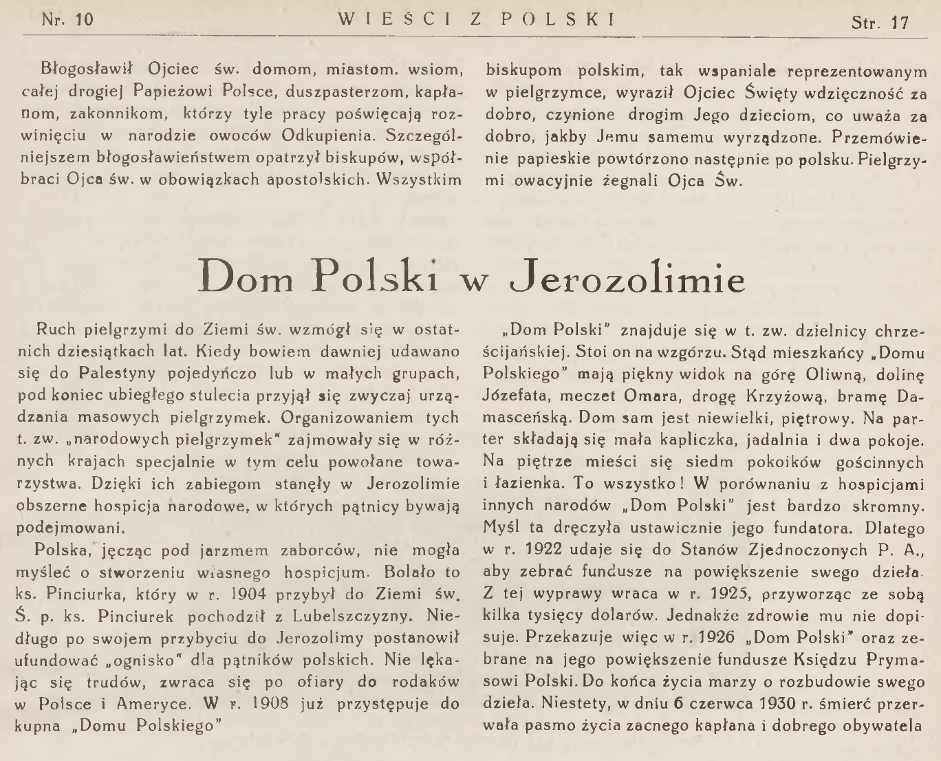 Photo showing Dom Polski w Jerozolimie