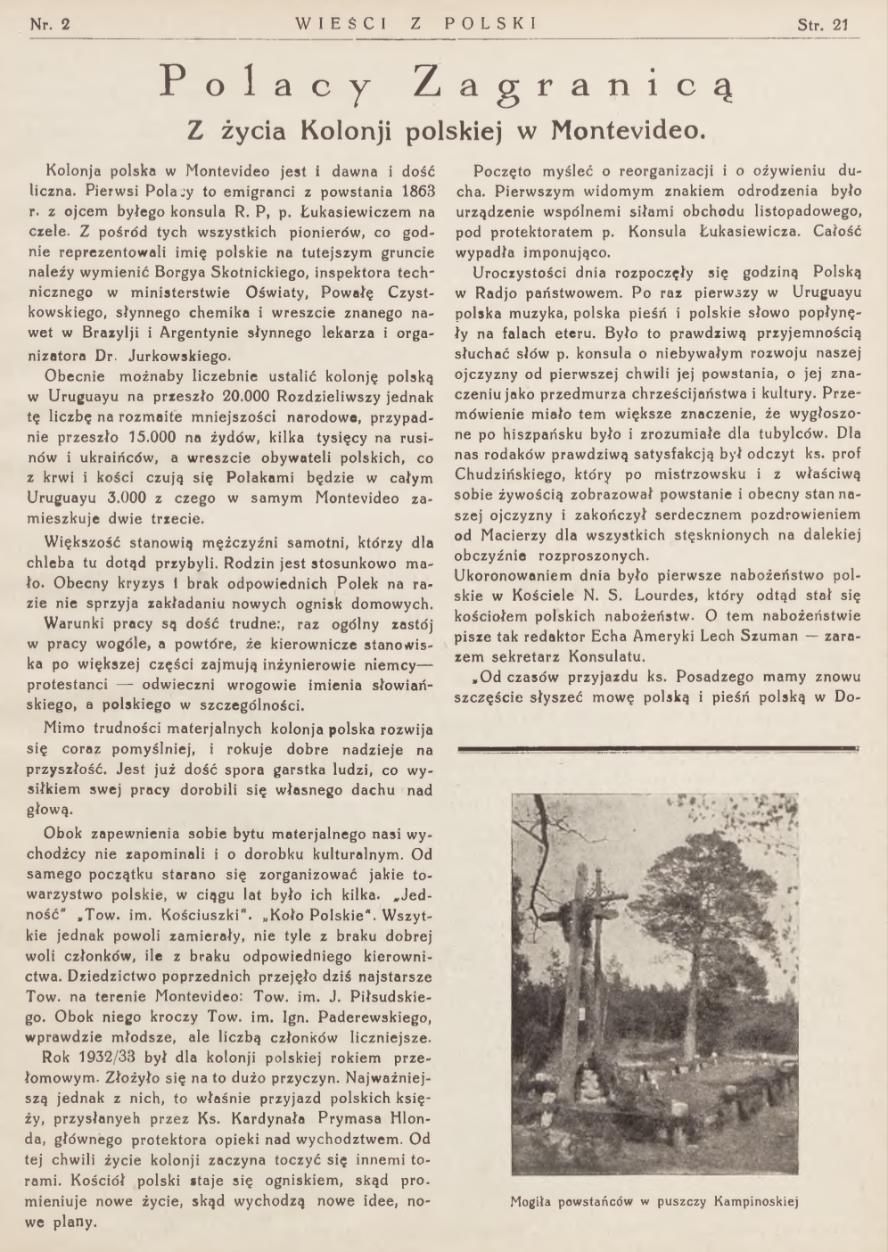 Fotografia przedstawiająca Kolonia polska w Montevideo