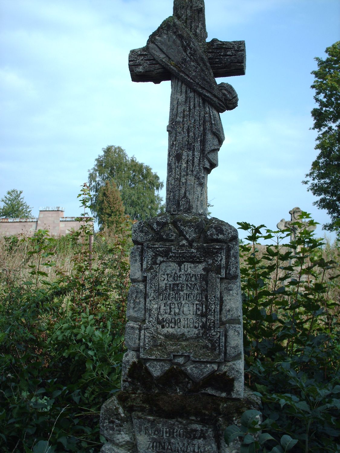 Tombstone of Helena Grygiel from the cemetery in Monasterzyska, state from 2007