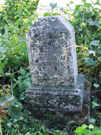 Nagrobek Emila Przyjemskiego, cmentarz w Leszczańcach, stan z 2006 r.