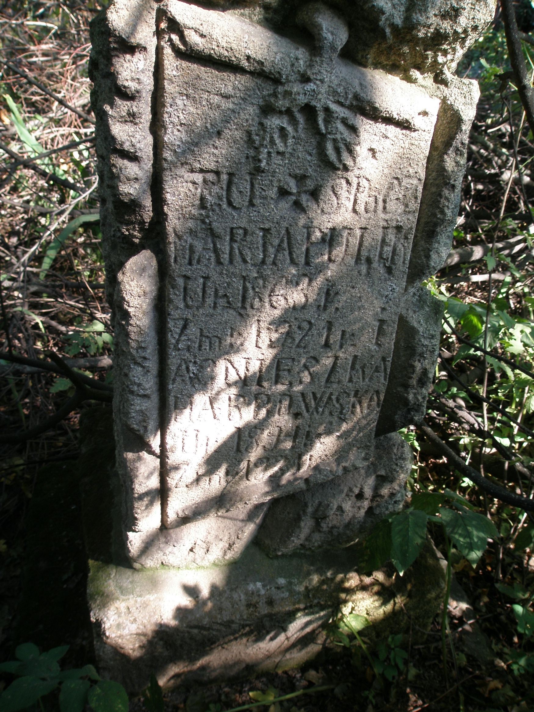 Tombstone of Agnieszka Harbowska and Maria Puler, Podles cemetery, as of 2006.