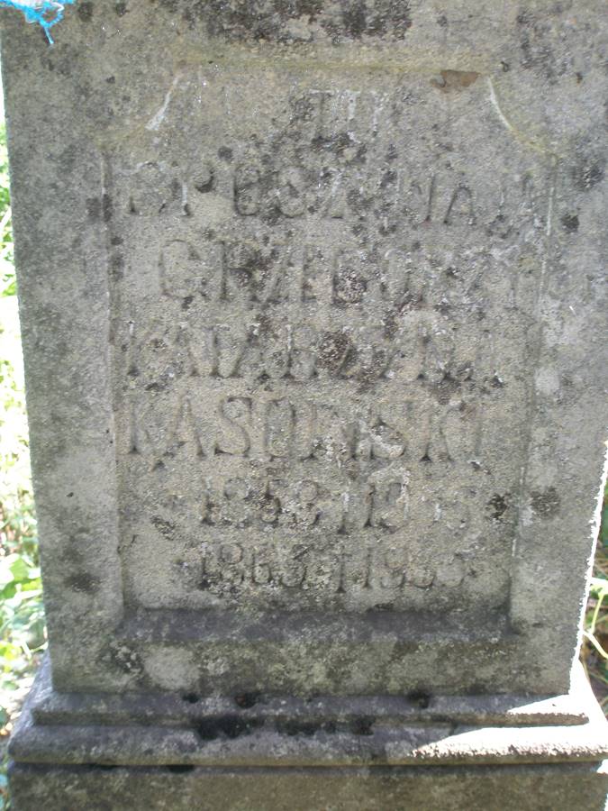 Tombstone of Katarzyna and Grzegorz Kasowski, cemetery in Podzameczek, state from 2006