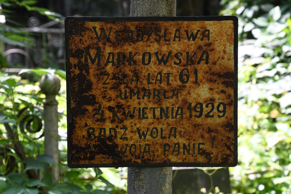 Fotografia przedstawiająca Tombstone of Władysława Markowska