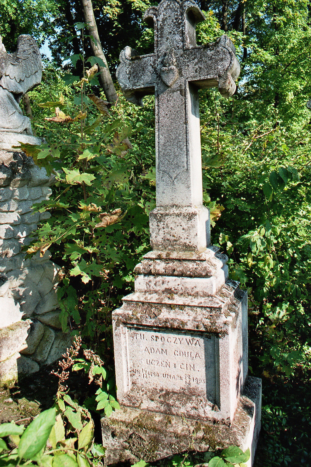 Tombstone of Adam Gdula, Buczacz city cemetery, as of 2005.