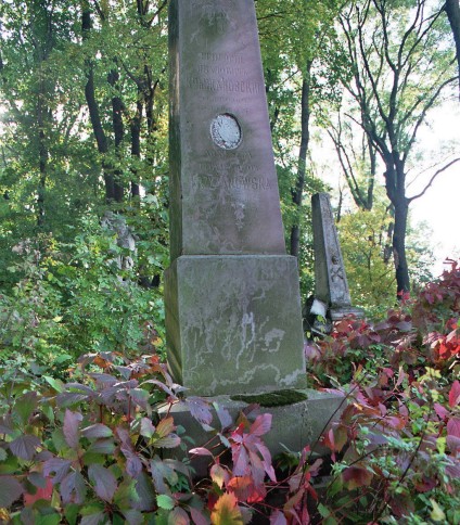 Nagrobek Grigorija i Agnieszki Krzyżanowskich, cmentarz miejski w Buczaczu, stan z 2005 r.