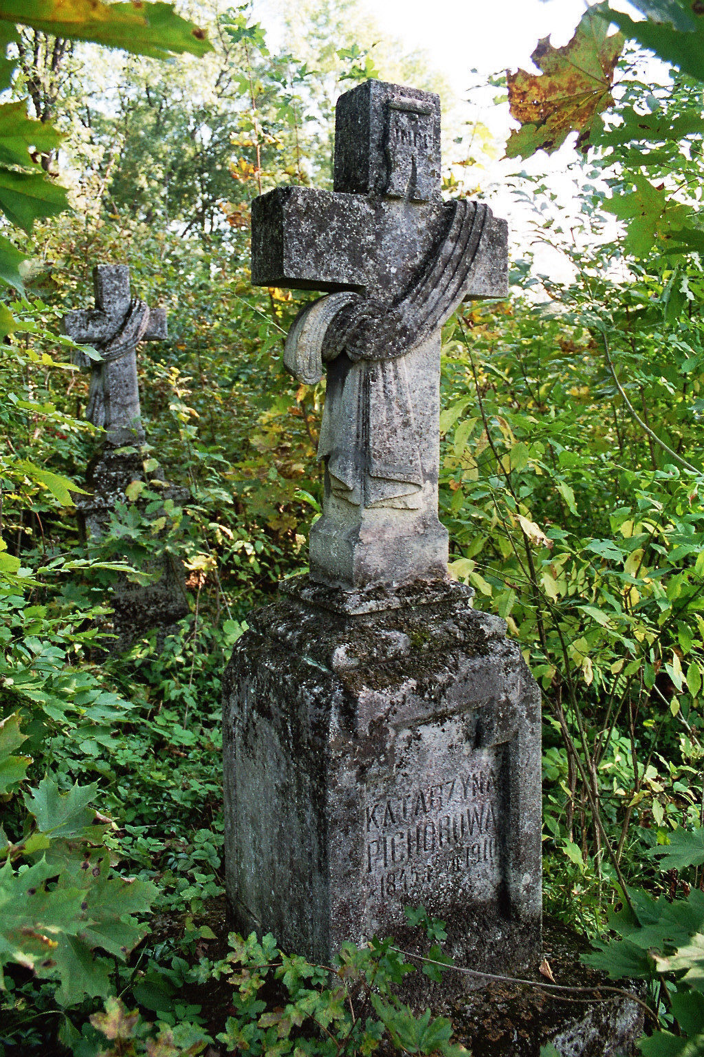 Nagrobek Katarzyny Pichor, cmentarz miejski w Buczaczu, stan z 2005 r.