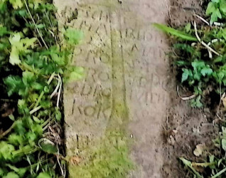 Nagrobek Józefa Reschitza o zwężającym się kształcie, z wyrytym krzyżem rozdzielającym inskrypcję. Otoczony trawą i częściowo pokryty mchem.