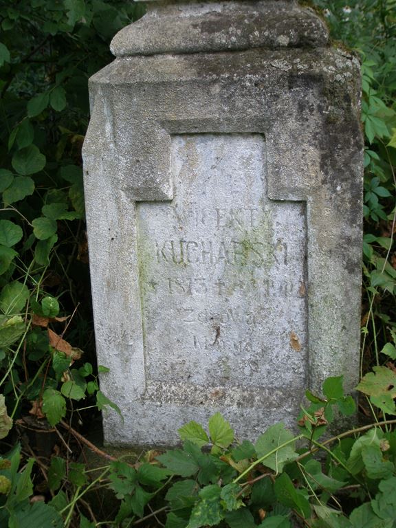 Tombstone of Wincenty Kucharski, cemetery in Medvedovce, state from 2006