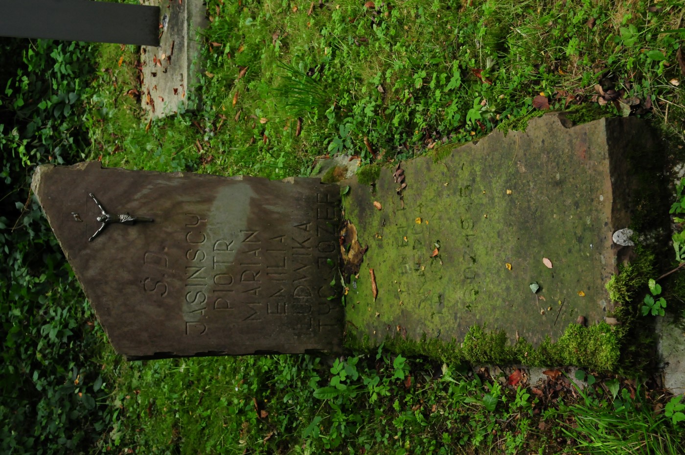 Nagrobek rodziny Jasińskich i Józefa Tyca, cmentarz w Puźnikach