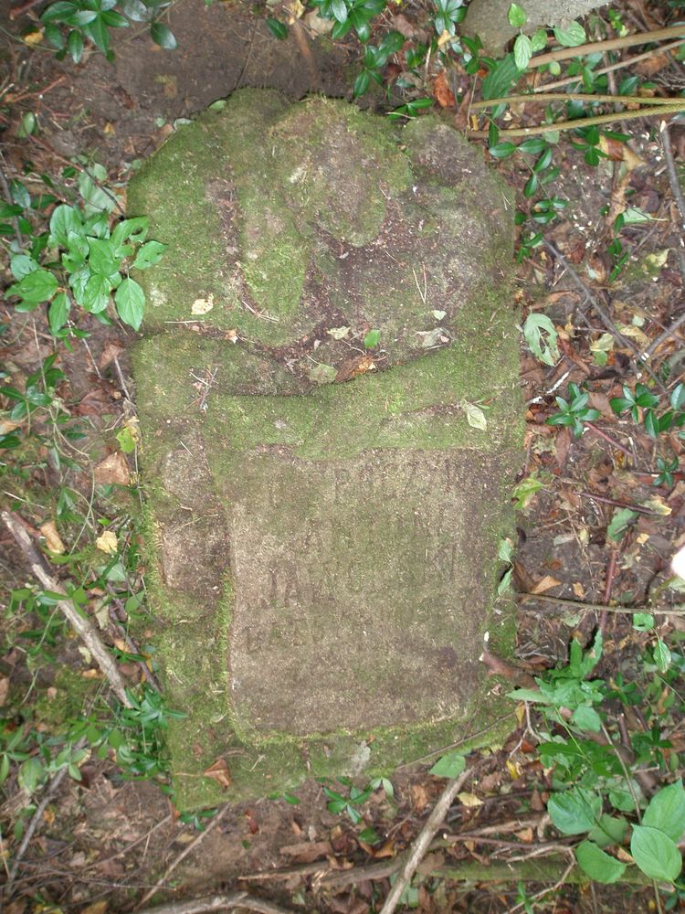 Tombstone of Antoni Jaworski in Puźniki