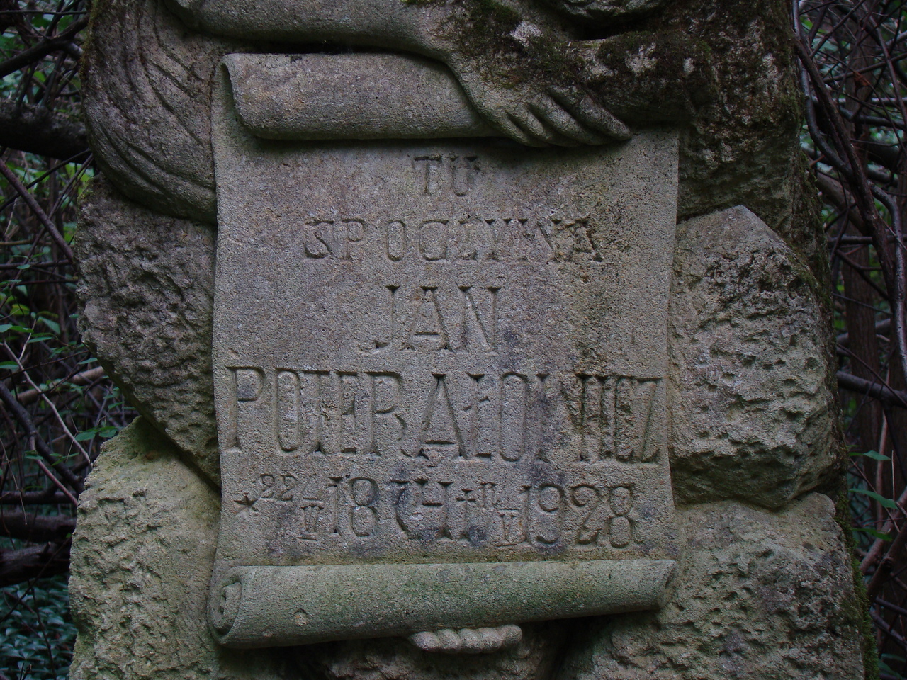 Nagrobek Jana Poterałowicza, cmentarz w Pużnikach, stan z roku 2008