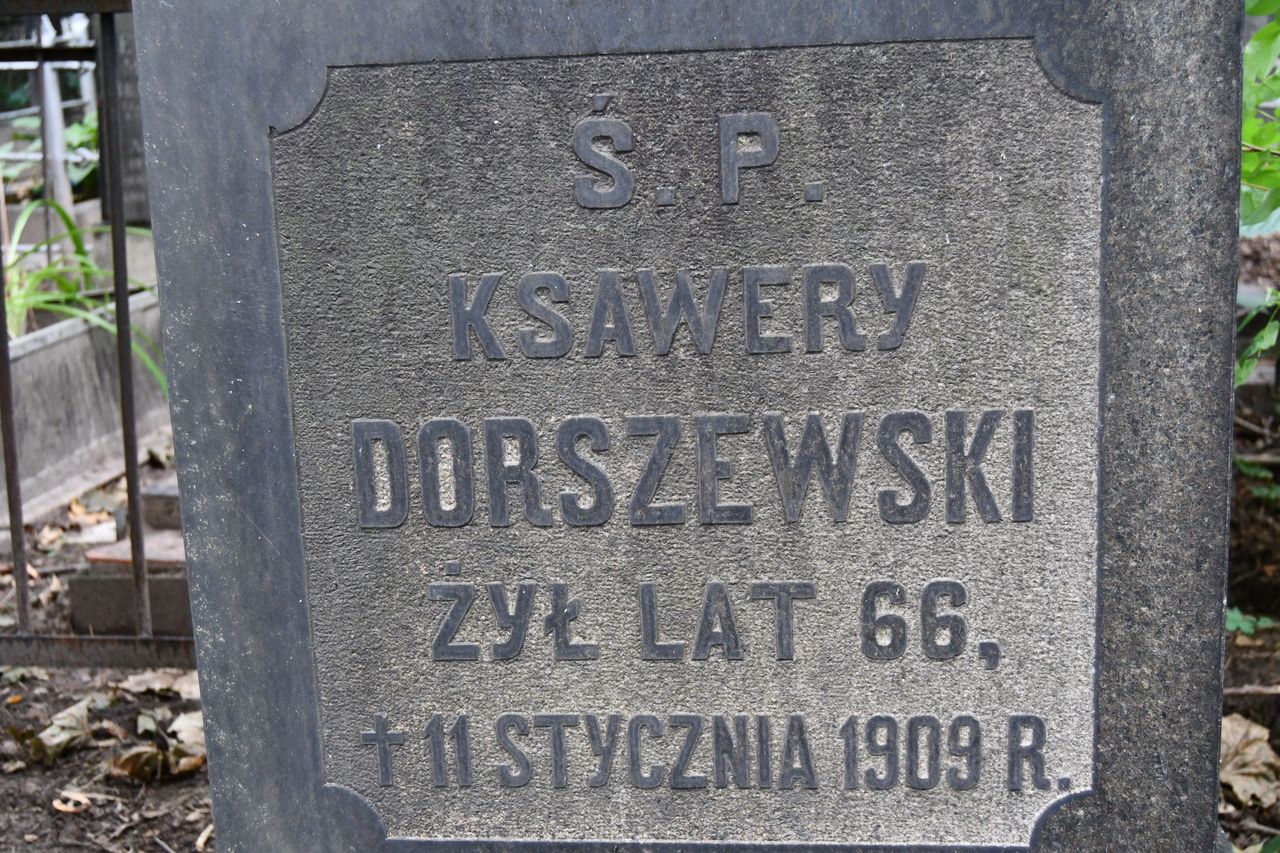 Tombstone of Ksawery Dorshevsky, Baykova cemetery in Kiev