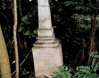 Nagrobek Teresy Kotyszyn z krzyżem na cokole i dwustopniowej podstawie. Krzyż z ramionami zakończonymi trójliściem i mniejszym krzyżem na przecięciu. Inskrypcja z przodu cokołu.