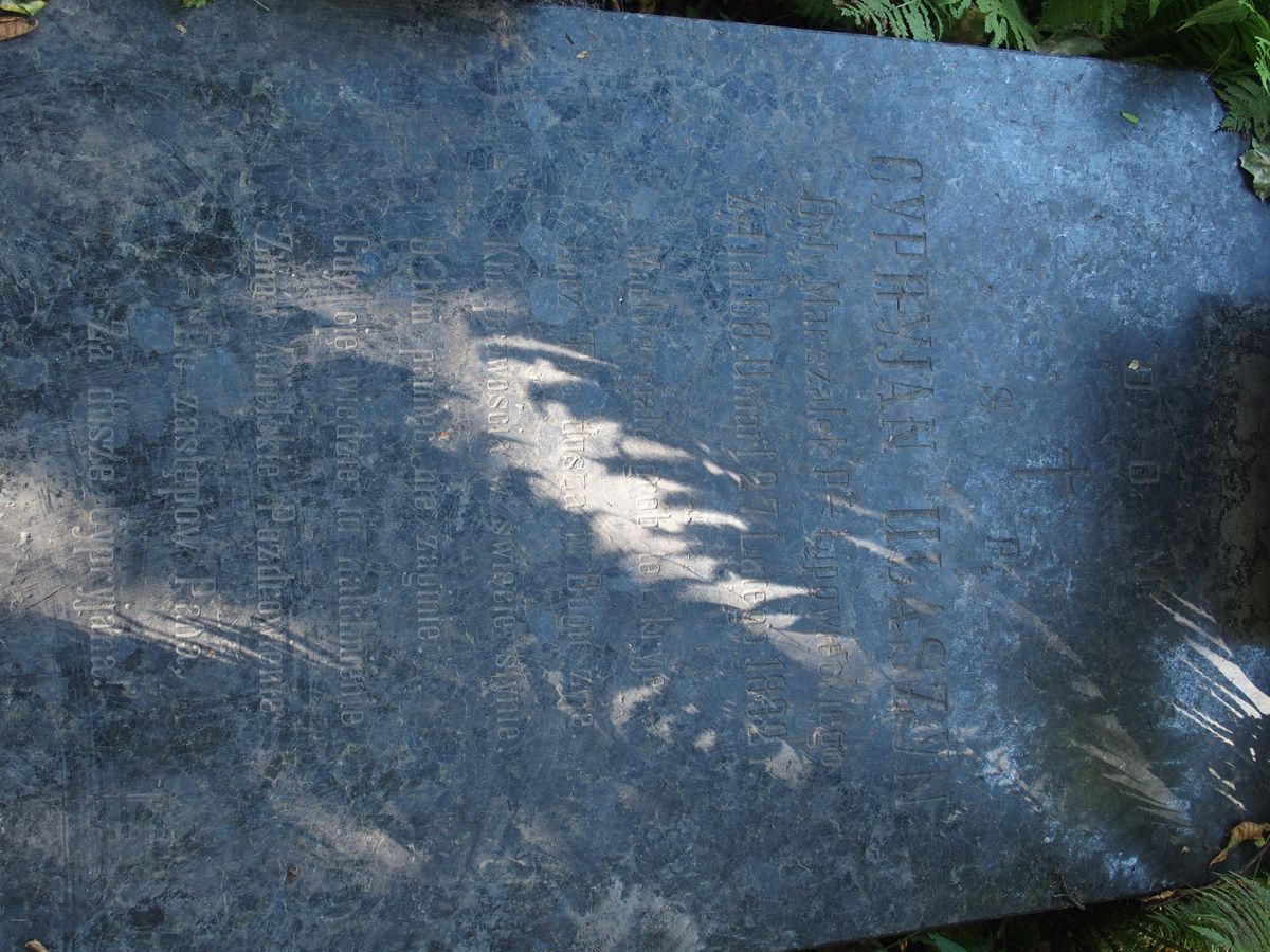Fotografia przedstawiająca Tombstone of Cyprian Ulaszyn
