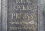 Fotografia przedstawiająca Gravestone of Julia Prejss